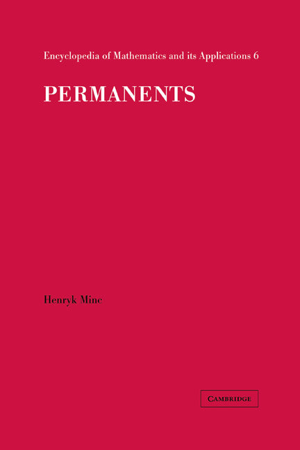 Permanents (Paperback) 9780521175142