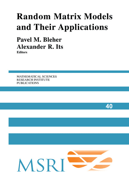 Random Matrix Models and their Applications (Paperback) 9780521175166