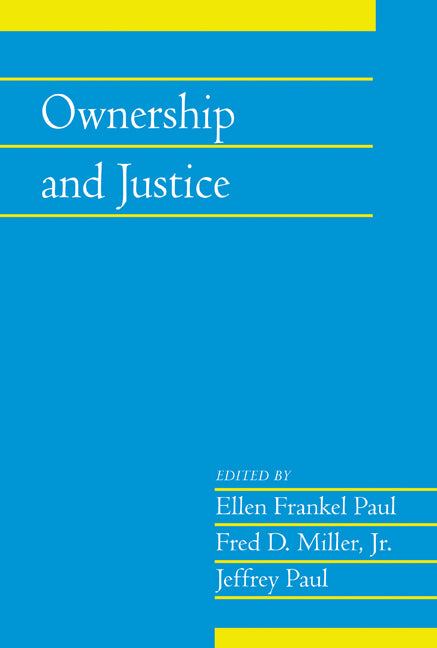 Ownership and Justice: Volume 27, Part 1 (Paperback) 9780521175432