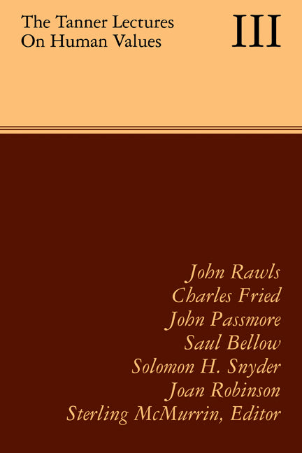The Tanner Lectures on Human Values (Paperback) 9780521176439