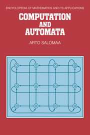 Computation and Automata (Hardback) 9780521302456