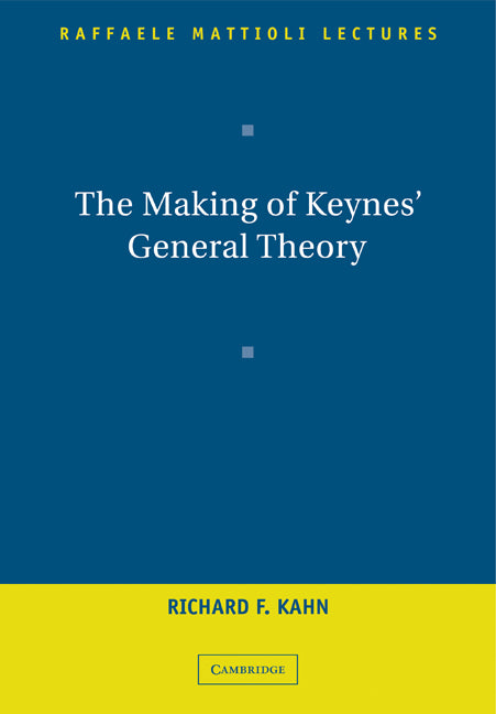 The Making of Keynes' General Theory (Paperback) 9780521189750