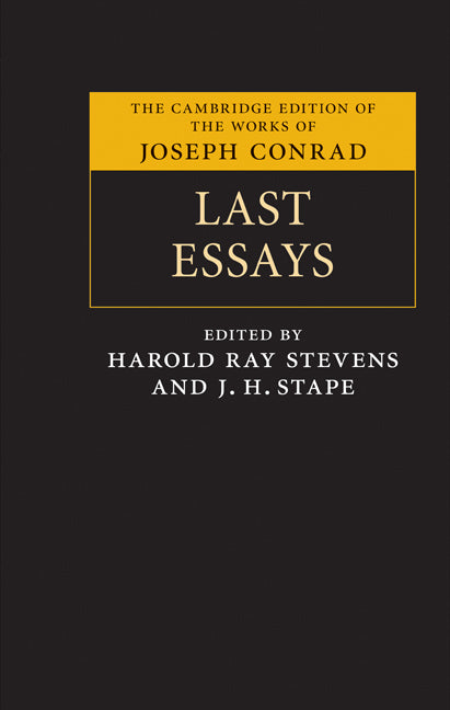 Last Essays (Hardback) 9780521190596