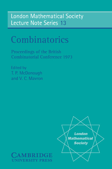 Combinatorics (Paperback) 9780521204545