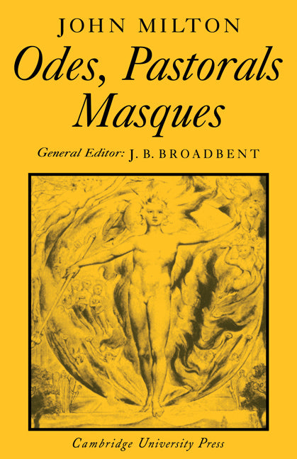 Odes, Pastorals, Masques (Paperback) 9780521204569