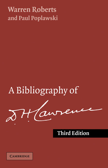 A Bibliography of D. H. Lawrence (Paperback) 9780521206624