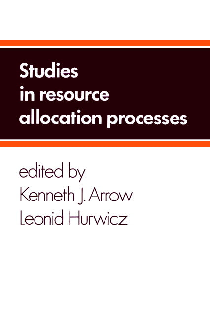 Studies in Resource Allocation Processes (Hardback) 9780521215220