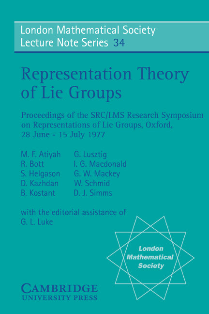 Representation Theory of Lie Groups (Paperback) 9780521226363