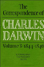 The Correspondence of Charles Darwin: Volume 3, 1844–1846 (Hardback) 9780521255899
