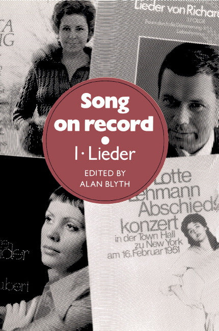 Song on Record: Volume 1, Lieder (Hardback) 9780521268448