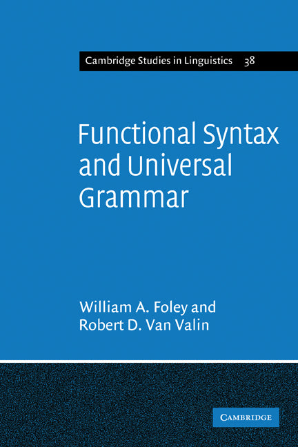 Functional Syntax and Universal Grammar (Paperback) 9780521269049