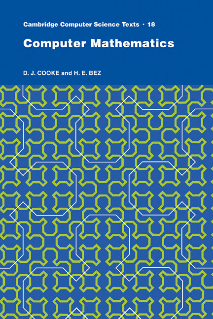 Computer Mathematics (Paperback) 9780521273244