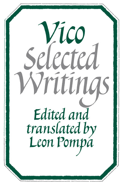 Vico; Selected Writings (Paperback) 9780521280143