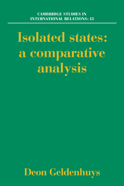 Isolated States; A Comparative Analysis (Paperback) 9780521283267