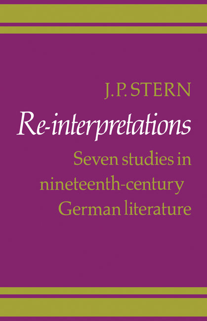 Re-Interpretations; Seven Studies in Nineteenth-Century German Literature (Paperback) 9780521283663