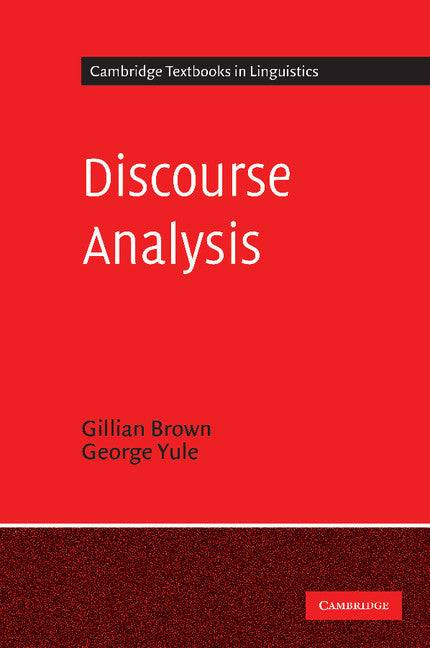 Discourse Analysis (Paperback) 9780521284752