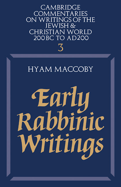 Early Rabbinic Writings (Paperback) 9780521285537