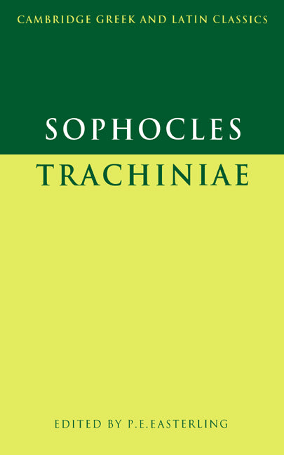 Sophocles: Trachiniae (Paperback) 9780521287760