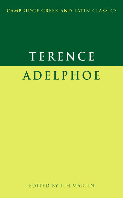 Terence: Adelphoe (Paperback) 9780521290012