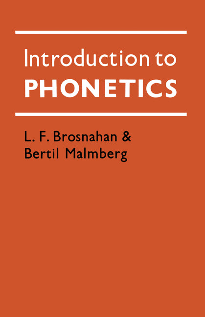 Introduction to Phonetics (Paperback) 9780521290425