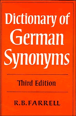 Dictionary of German Synonyms (Paperback) 9780521290685