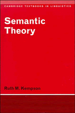 Semantic Theory (Paperback) 9780521292092