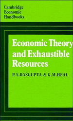 Economic Theory and Exhaustible Resources (Paperback) 9780521297615