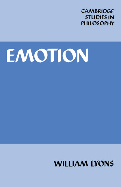 Emotion (Paperback) 9780521316392