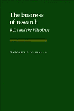 The Business of Research; RCA and the VideoDisc (Hardback) 9780521322829