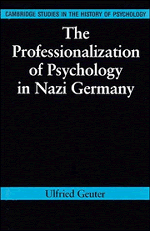 The Professionalization of Psychology in Nazi Germany (Hardback) 9780521332972