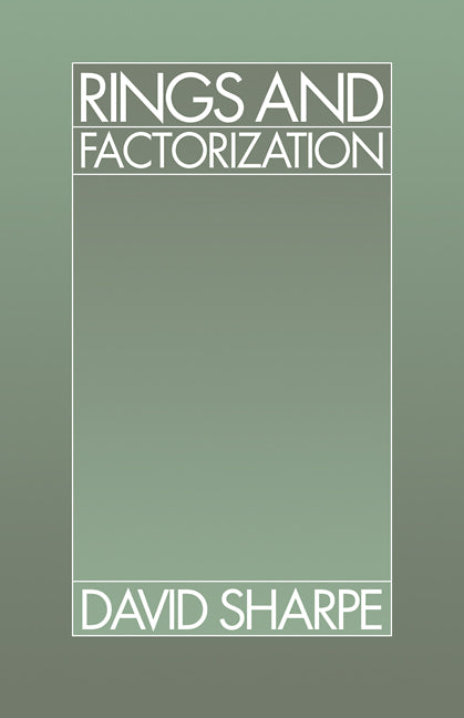 Rings and Factorization (Paperback) 9780521337182