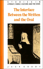 The Interface between the Written and the Oral (Paperback) 9780521337946