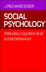 Social Psychology; Attitudes, Cognition and Social Behaviour (Paperback) 9780521339346