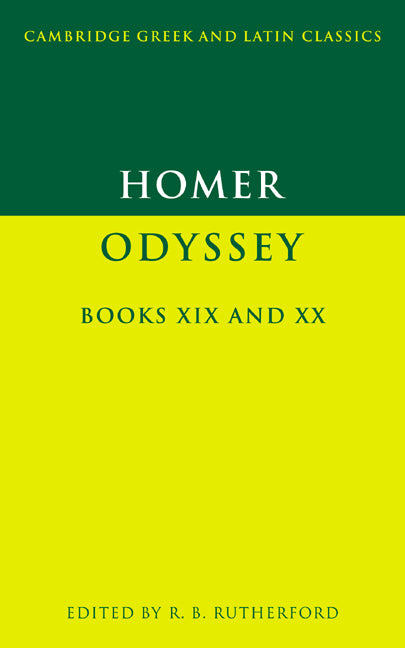 Homer: Odyssey Books XIX and XX (Paperback) 9780521347600