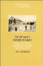 Those who Stayed Behind; Rural Society in Nineteenth-Century New England (Paperback) 9780521347778