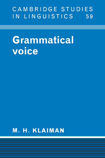 Grammatical Voice (Hardback) 9780521360012