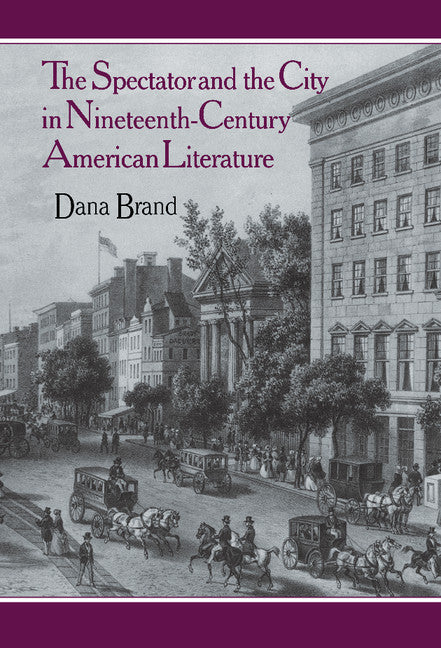 The Spectator and the City in Nineteenth Century American Literature (Hardback) 9780521362078