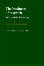 The Business of Research; RCA and the VideoDisc (Paperback) 9780521368216
