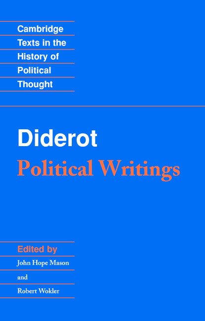 Diderot: Political Writings (Paperback) 9780521369114