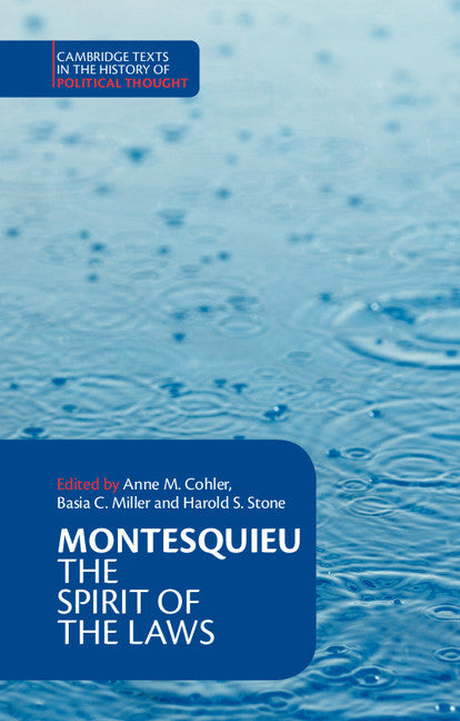 Montesquieu: The Spirit of the Laws (Paperback) 9780521369749