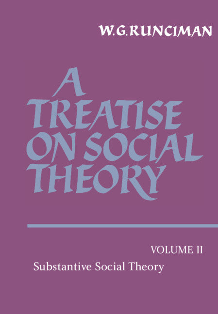 A Treatise on Social Theory (Paperback) 9780521369831