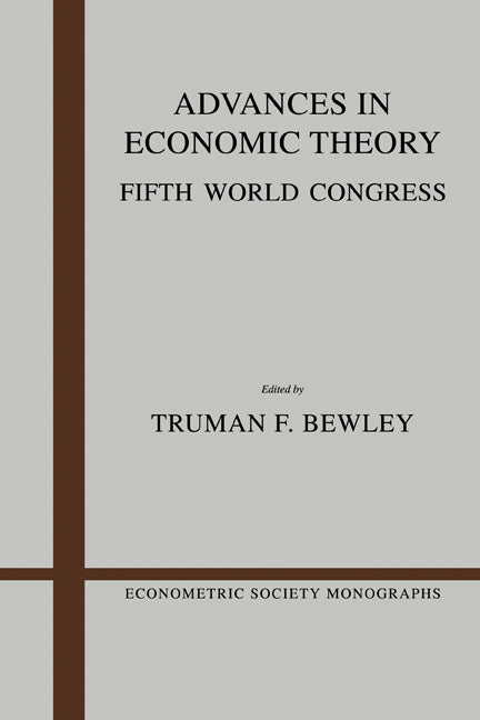 Advances in Economic Theory; Fifth World Congress (Paperback) 9780521389259