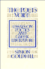 The Poet's Voice; Essays on Poetics and Greek Literature (Paperback) 9780521395700