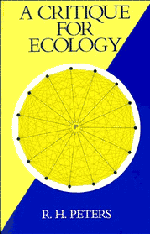 A Critique for Ecology (Paperback) 9780521395885