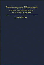 Democracy and Discontent; India's Growing Crisis of Governability (Paperback) 9780521396929