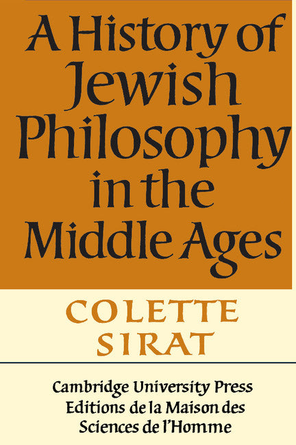 A History of Jewish Philosophy in the Middle Ages (Paperback) 9780521397278