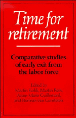 Time for Retirement; Comparative Studies of Early Exit from the Labor Force (Hardback) 9780521400534