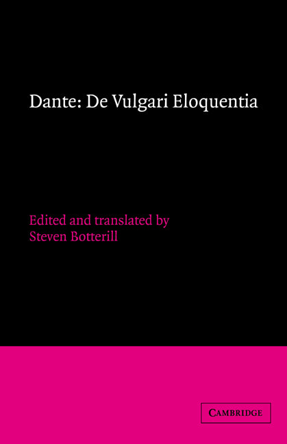 Dante: De vulgari eloquentia (Hardback) 9780521400640