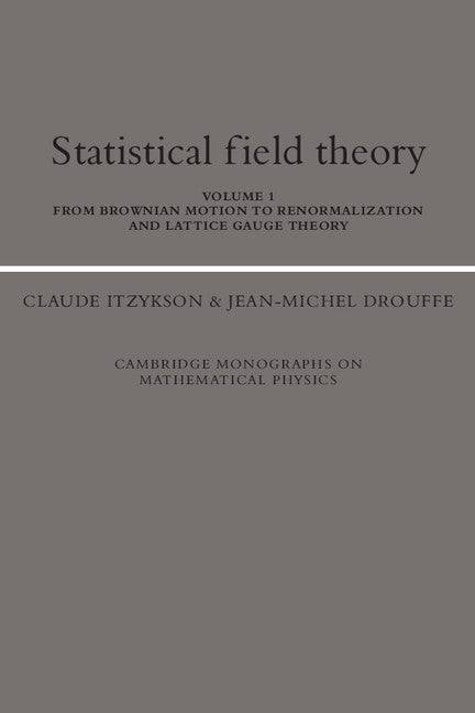Statistical Field Theory: Volume 1, From Brownian Motion to Renormalization and Lattice Gauge Theory (Paperback) 9780521408059