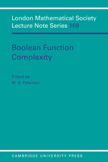 Boolean Function Complexity (Paperback) 9780521408264